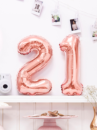 Small Numbers foil Balloons