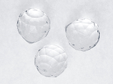 Pendants Spheres, colourless, 35 x 41mm (1 pkt / 5 pc.)