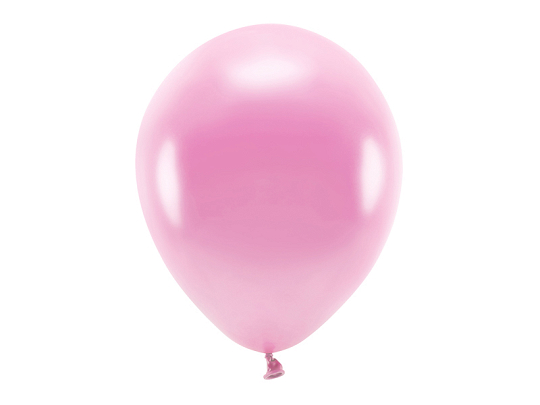 Ballons Eco 30 cm, métallisés, rose (1 pqt. / 10 pc.)