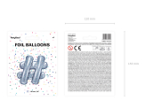 Ballon Mylar #, 35cm, holographique