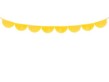 Guirlande de papier de soie - Pampilles, jaune, 3m
