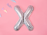 Ballon Mylar lettre ''X'', 35cm, holographique
