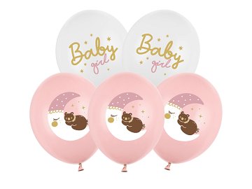 Balloons 30 cm, Baby girl, mix (1 pkt / 6 pc.)