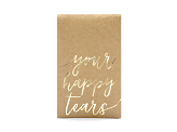 Pocket tissues Your happy tears, gold, 7.5x12cm (1 pkt / 10 pc.)