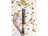 Canon à confettis avec étoiles, or, 60cm