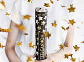 Canon à confettis avec étoiles, or, 60cm