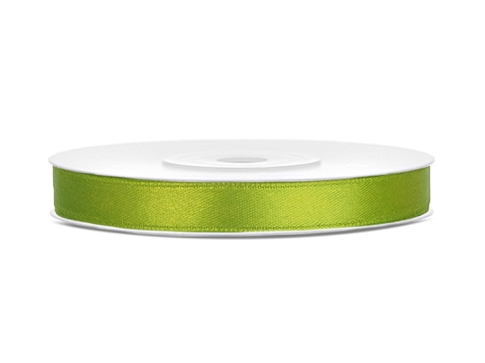 Satin Ribbon, green apple, 6mm/25m (1 pc. / 25 lm)