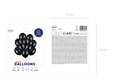 Strong Balloons 30cm, Metallic Black (1 pkt / 10 pc.)