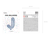 Ballon Mylar lettre ''J'', 35cm, holographique