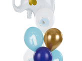 Ballons 30 cm, 1 anniversaire, Pastel light blue (1 pqt. / 6 pc.)