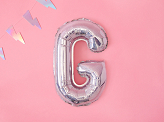 Ballon Mylar lettre ''G'', 35cm, holographique