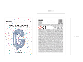 Ballon Mylar lettre ''G'', 35cm, holographique