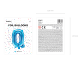 Ballon Mylar lettre ''Q'', 35cm, bleu