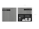 Napkins Stripes, black, 33 x 33 cm (1 pkt / 20 pc.)