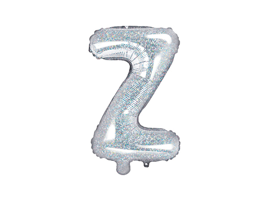 Ballon Mylar lettre ''Z'', 35cm, holographique