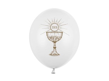Ballons 30 cm, IHS, Pastel Blanc Pur (1 pqt. / 6 pc.)