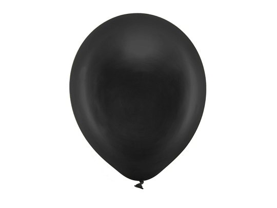 Balony Rainbow 30cm metalizowane, czarny (1 op. / 100 szt.)