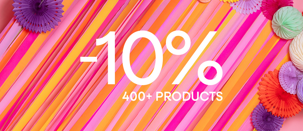 -10% on 400+ products until 07.08!