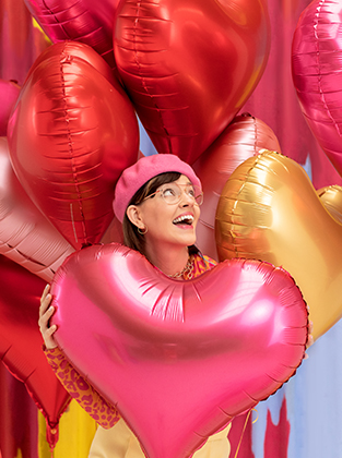 Folienballons für den Valentinstag