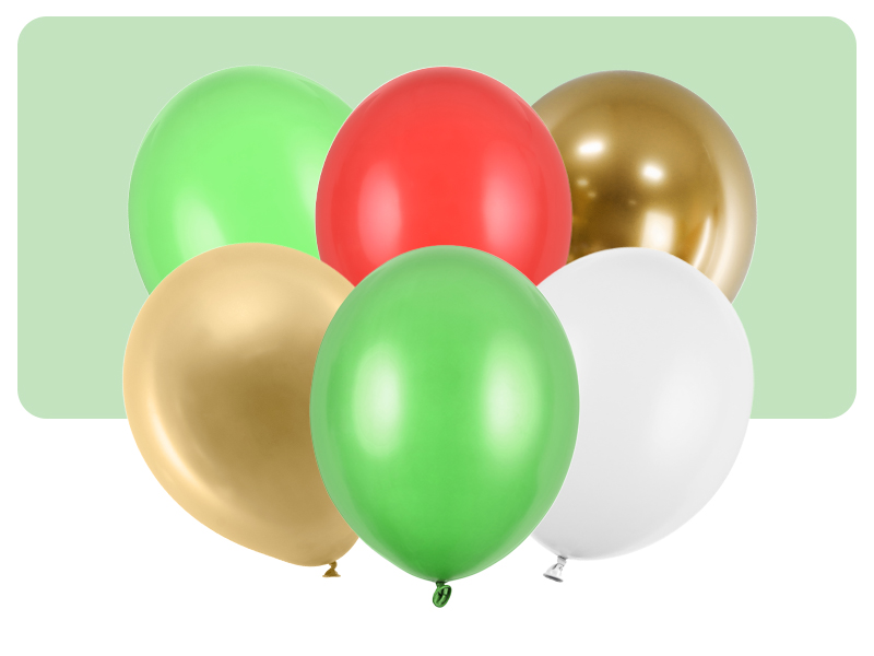 Latex Balloons – Classic Christmas