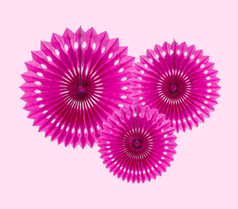 Rosettes en papier de soie