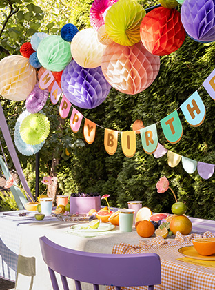 Bunte Partykollektion