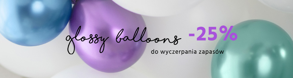 Glossy-Luftballons – 25 % Rabatt solange der Vorrat reicht