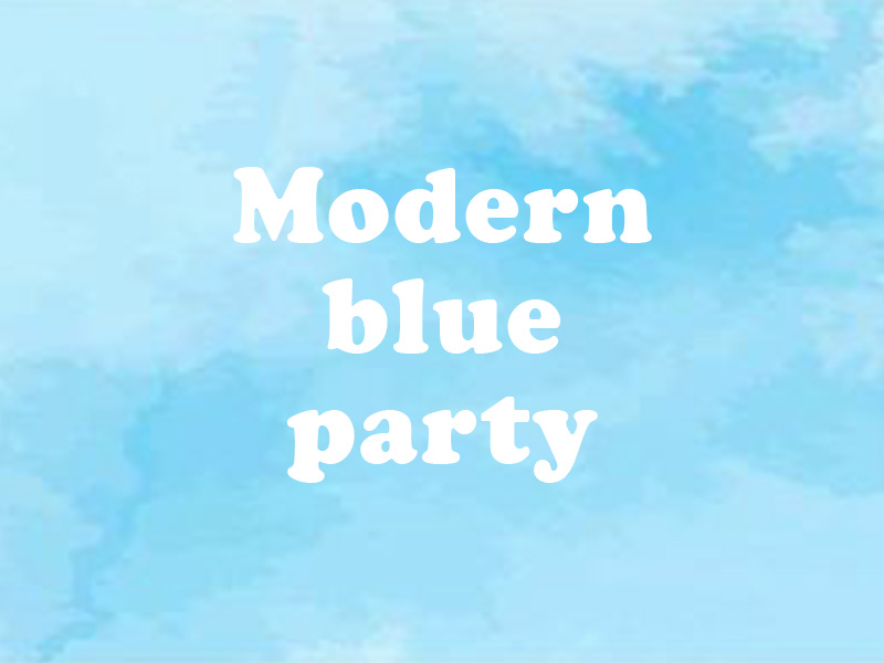 Modern blue party