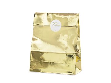 Gift bags, gold, 25x38x11cm (1 pkt / 3 pc.)