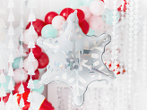 Ballon Flocon de neige, en feuille d'aluminium, 64x66 cm, holographique

