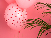 Ballons 30 cm, Coeurs, Rose bébé pastel (1 pqt. / 50 pc.)