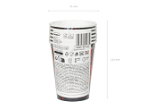 Pappbecher You're next, 250 ml, schwarz-rot (1 VPE / 6 Stk.)