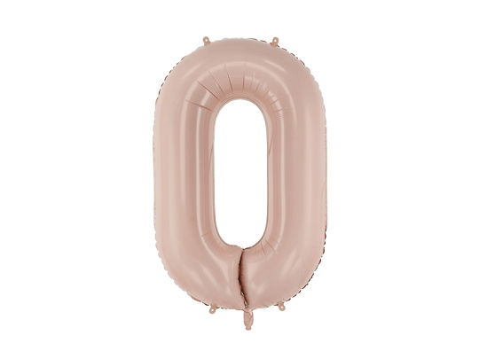 Balon foliowy Cyfra ''0', 72cm, ciemny beż
