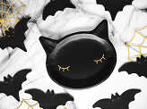 Paper plates Cat, black, 22x20cm (1 pkt / 6 pc.)