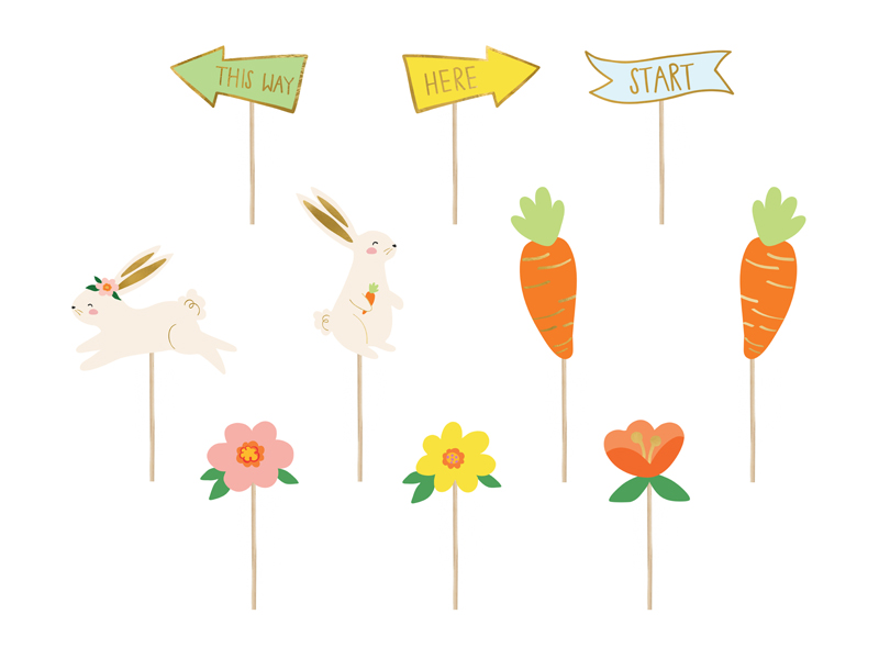 Äggjaktsset – mix – 24 cm – 10-pack