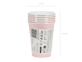 Paper Cups, light pink, 250ml (1 pkt / 6 pc.)