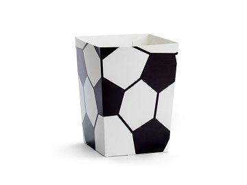 Boxes for popcorn Football, mix, 7x7x12cm (1 pkt / 6 pc.)