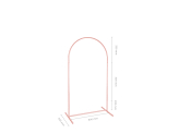 Support de fond, mini arc, rose sale, 80x150 cm