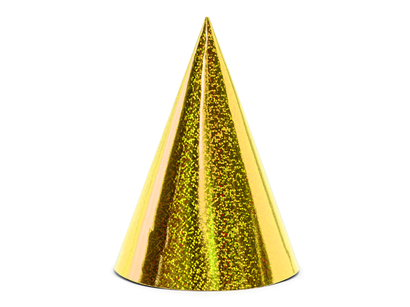 Holografisk hatt – 16 cm – 6-pack