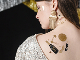 Temporary tattoos New Year's Eve, mix (1 pkt / 10 pc.)