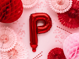 Balon foliowy Litera ''P'', 35cm, czerwony