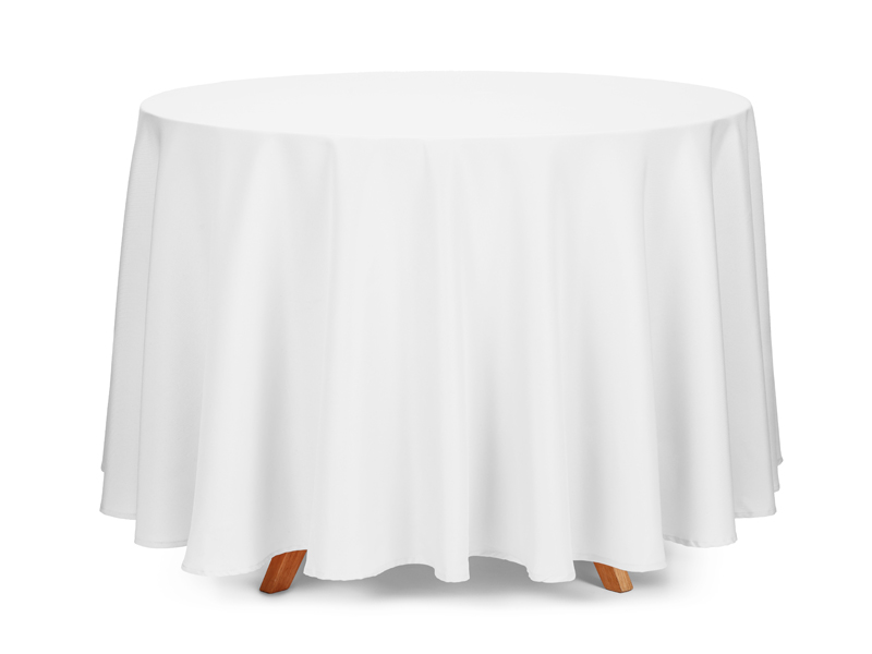 Tyg-bordsduk – vit – 300 cm