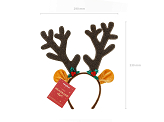 Opaska Rogi Renifera z uszami, 29x34cm, mix
