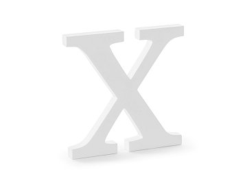 Wooden letter X, white, 19.5x19cm