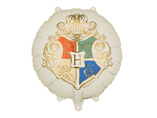 Balon foliowy Harry Potter Herb Hogwartu, 35 cm, beżowy