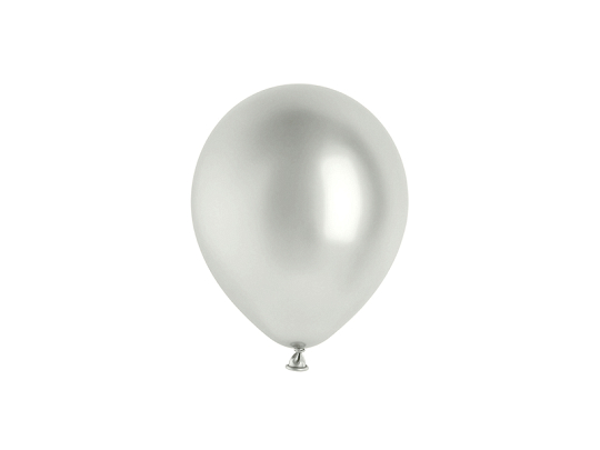 Glossy Ballons 12cm, silber (1 VPE / 50 Stk.)