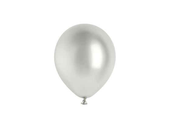 Glossy Ballons 12cm, silber (1 VPE / 50 Stk.)