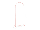 Support de fond, maxi arc, rose sale, 80x200 cm