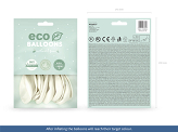 Balony Eco 30cm metalizowane, biały (1 op. / 10 szt.)
