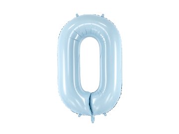 Balon foliowy Cyfra ''0'', 72cm, jasny niebieski